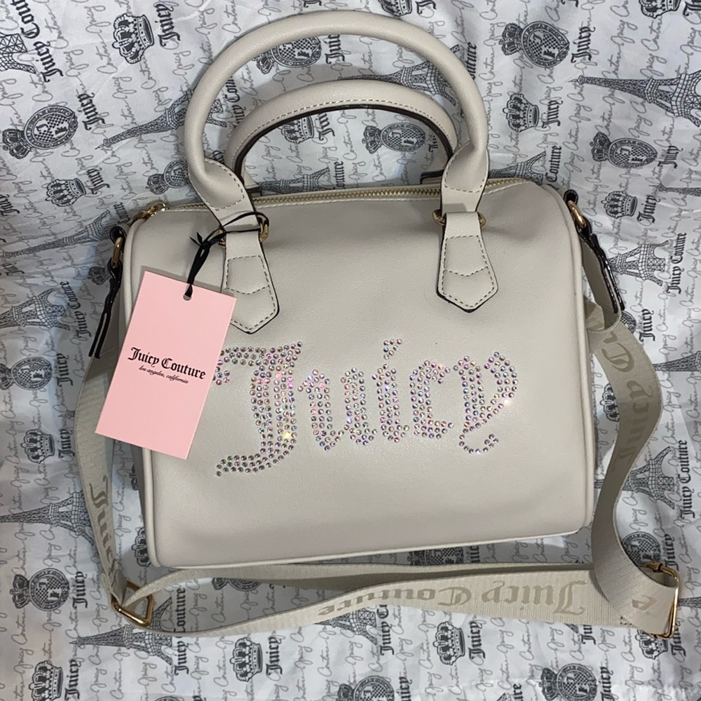 JUICY COUTURE 👑✨🤍 BE CLASSIC II SATCHEL IN ANGEL 😇 ✨👑🤍